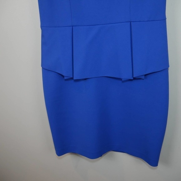 ROBERT Rodriguez Cobalt Blue Peplum Pencil Mini Dress EUC Size 8 - Picture 7 of 11